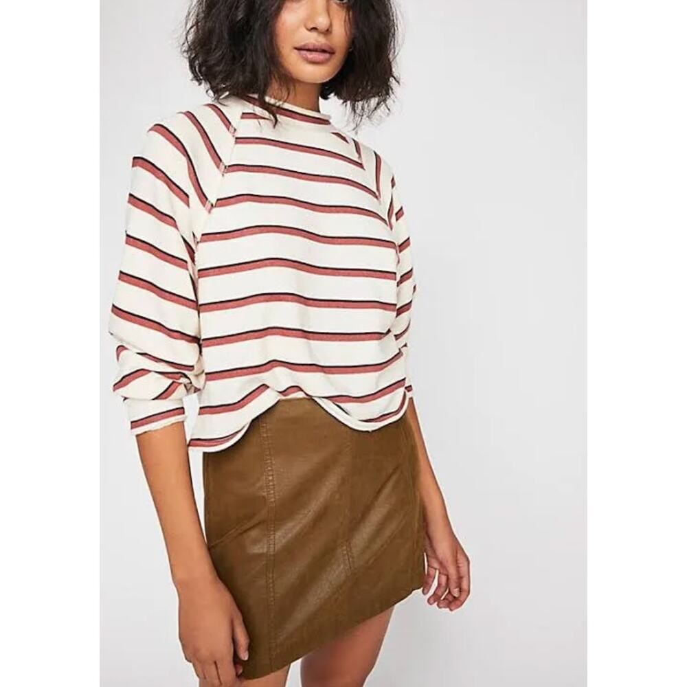 FREE PEOPLE Vegan Suede MODERN FEMME Mini Skirt